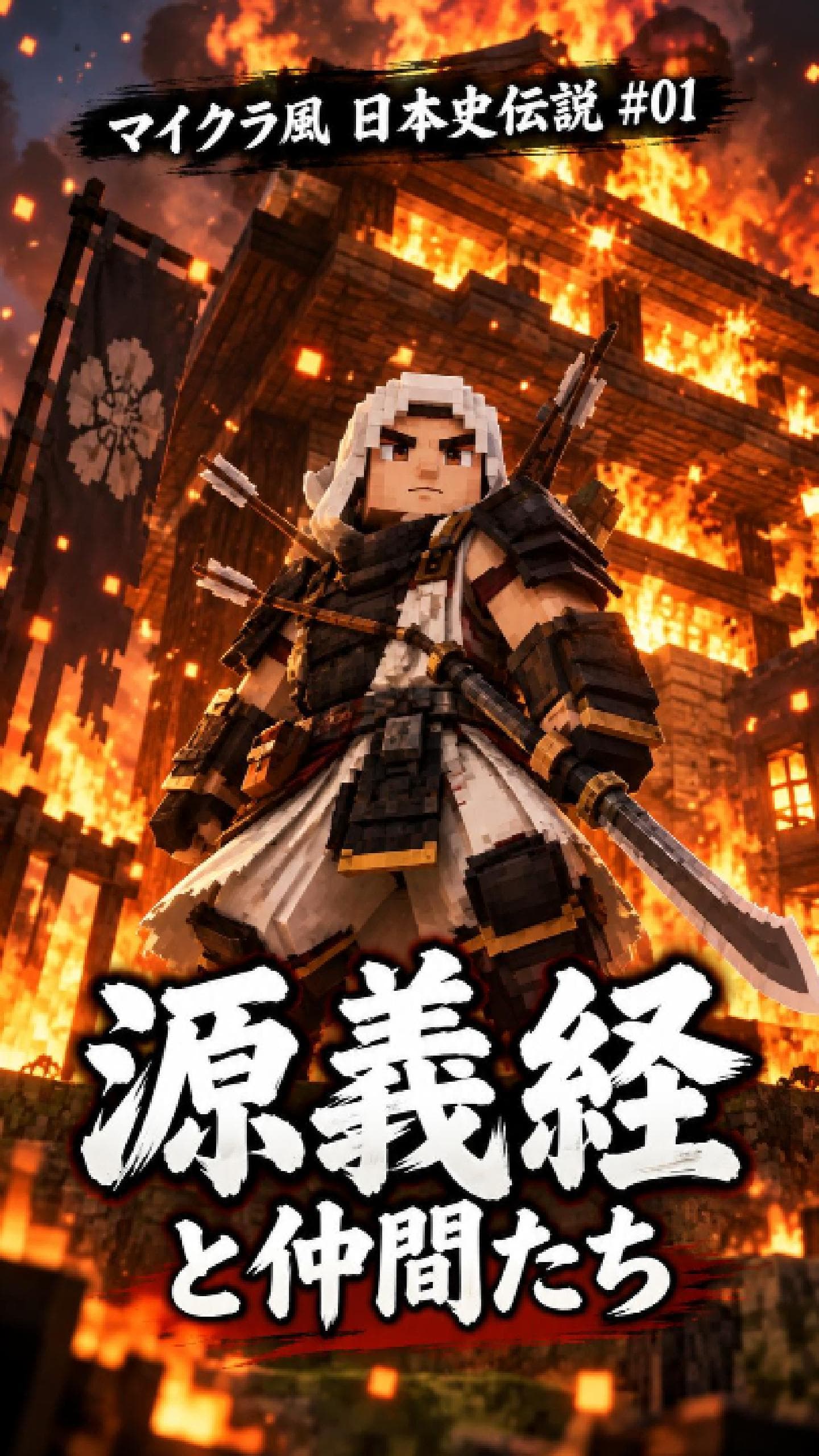 源義経と仲間たち｜マイクラ風 日本史伝説