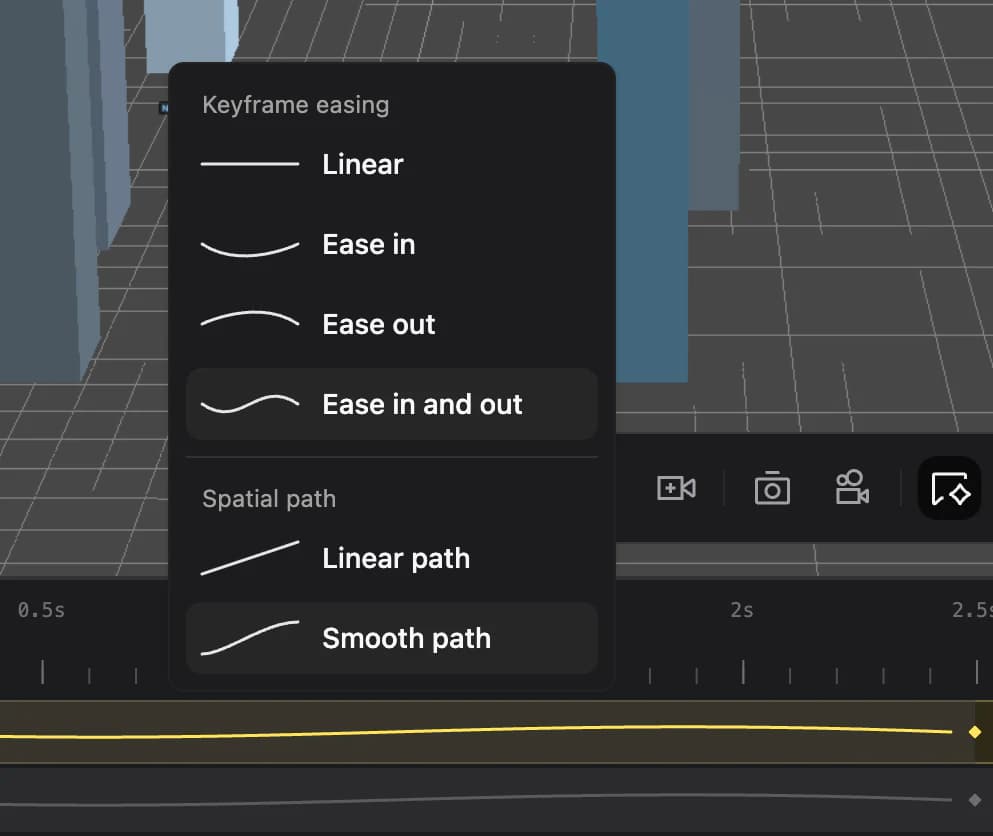 Set keyframe easing and spatial paths