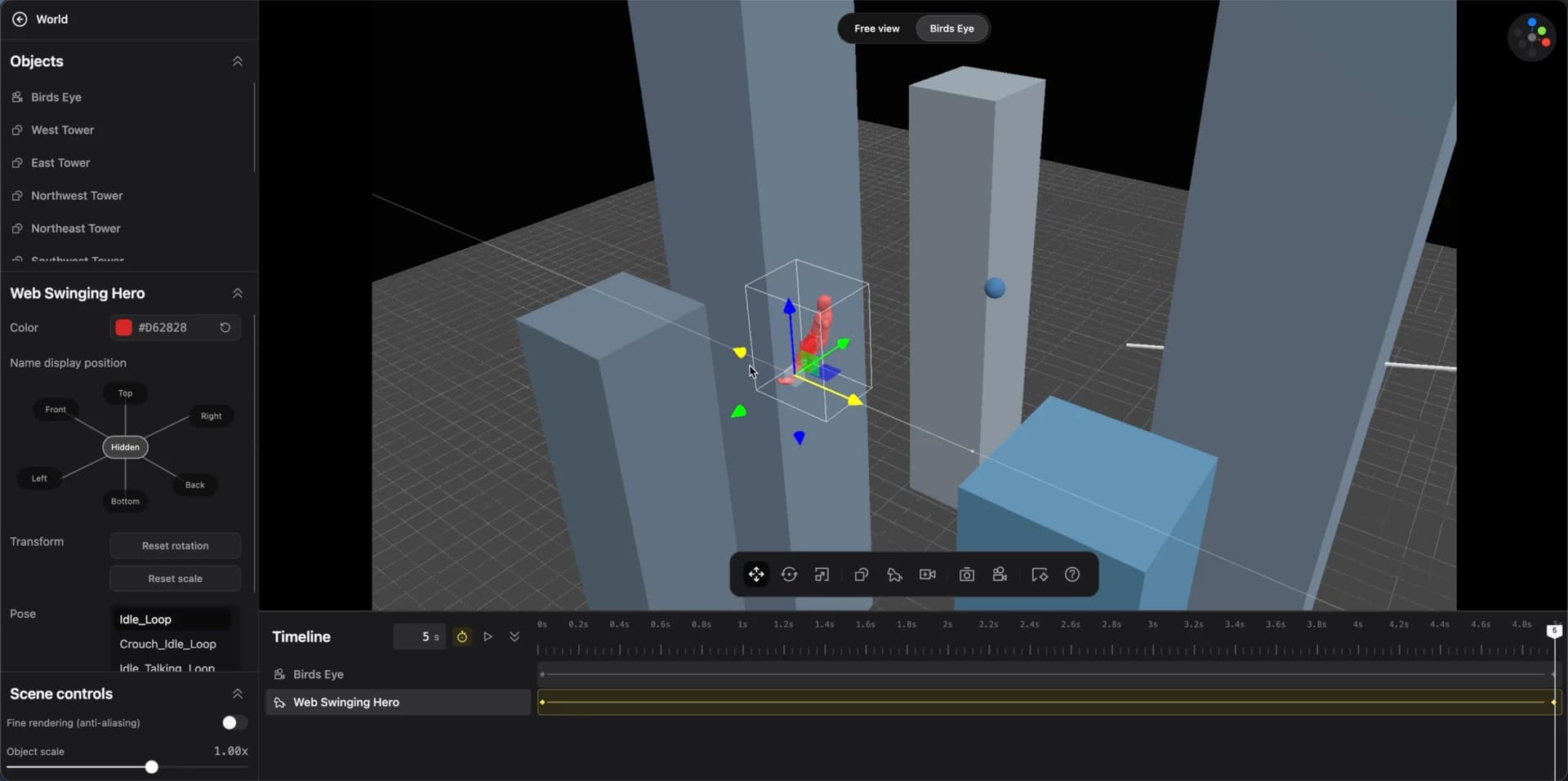 Adjust keyframes on the timeline