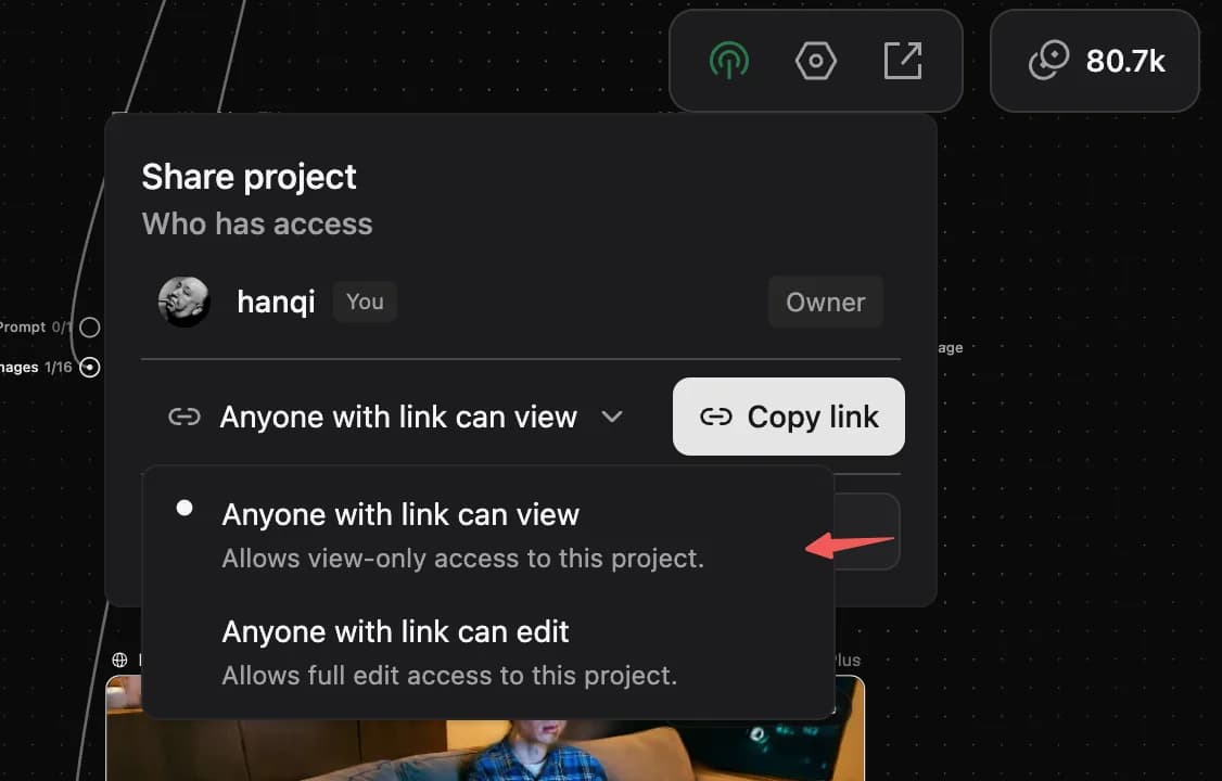 Set link permissions