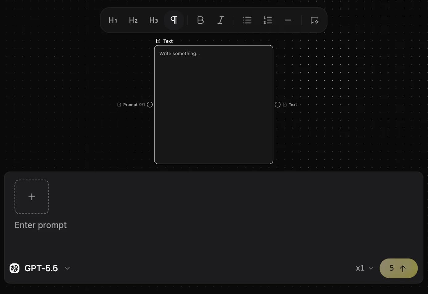 Empty text node