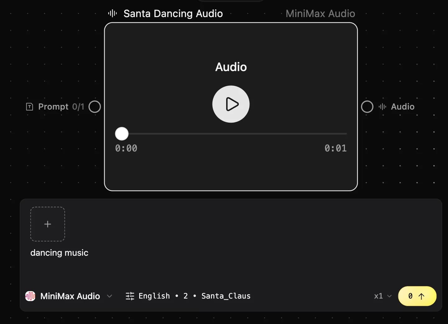 Generated audio result